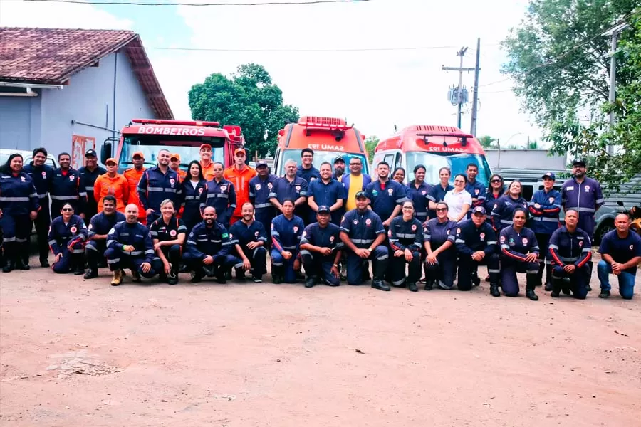 Equipes do SAMU recebem treinamento voltado para simulados de acidentes realísticos de múltiplas vítimas