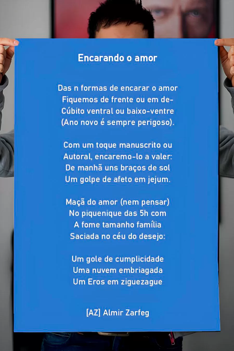 Almir Zarfeg apresenta seu primeiro poema de 2024, que é sobre o amor 