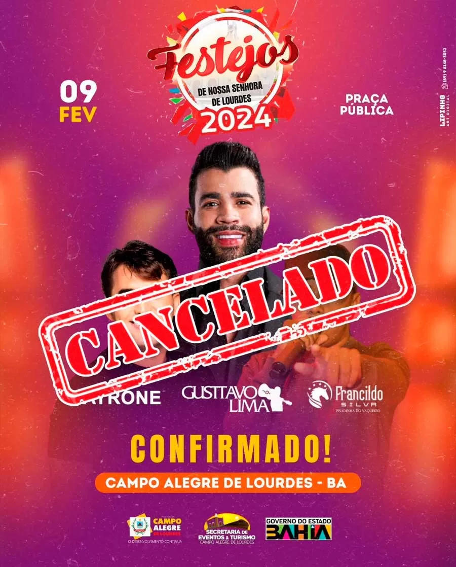 Justiça proíbe show de Gusttavo Lima na Bahia com cachê de R$ 1,3 milhão