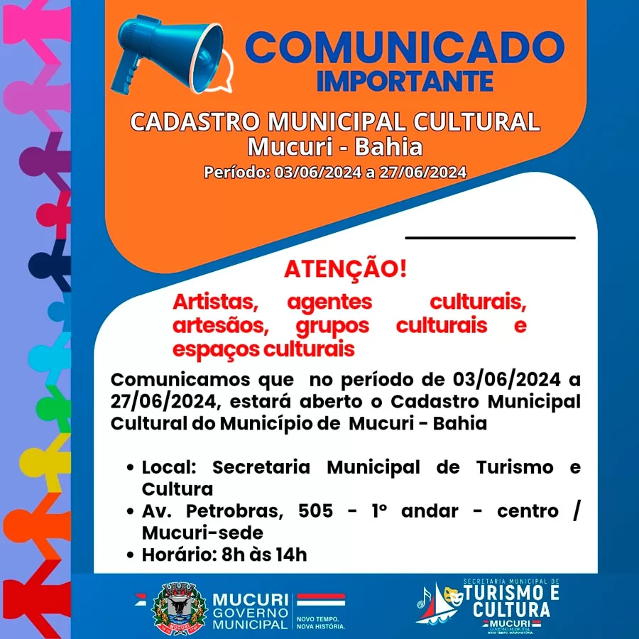 Prefeitura realizará Cadastro Municipal Cultural para artistas e profissionais da arte