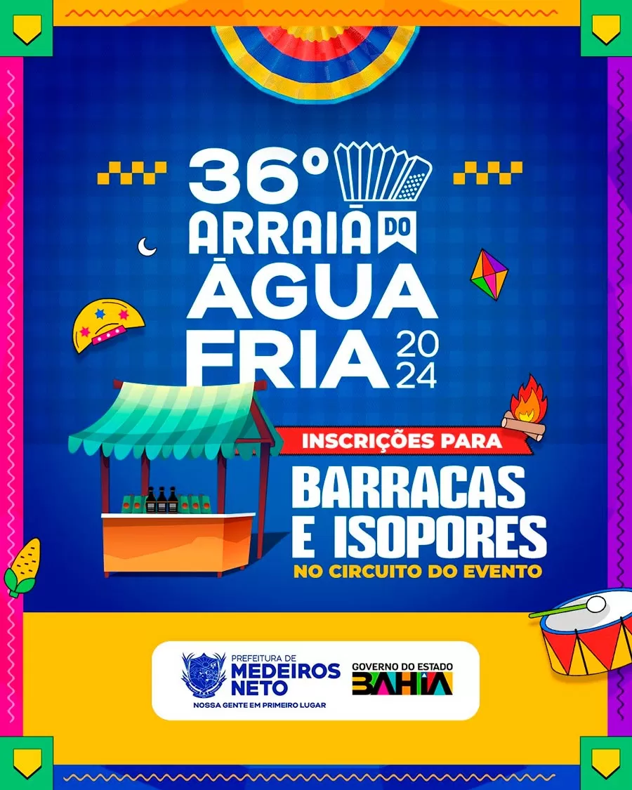 Prefeitura inicia cadastramento de barraqueiros e ambulantes do 36º Arraiá do Água Fria