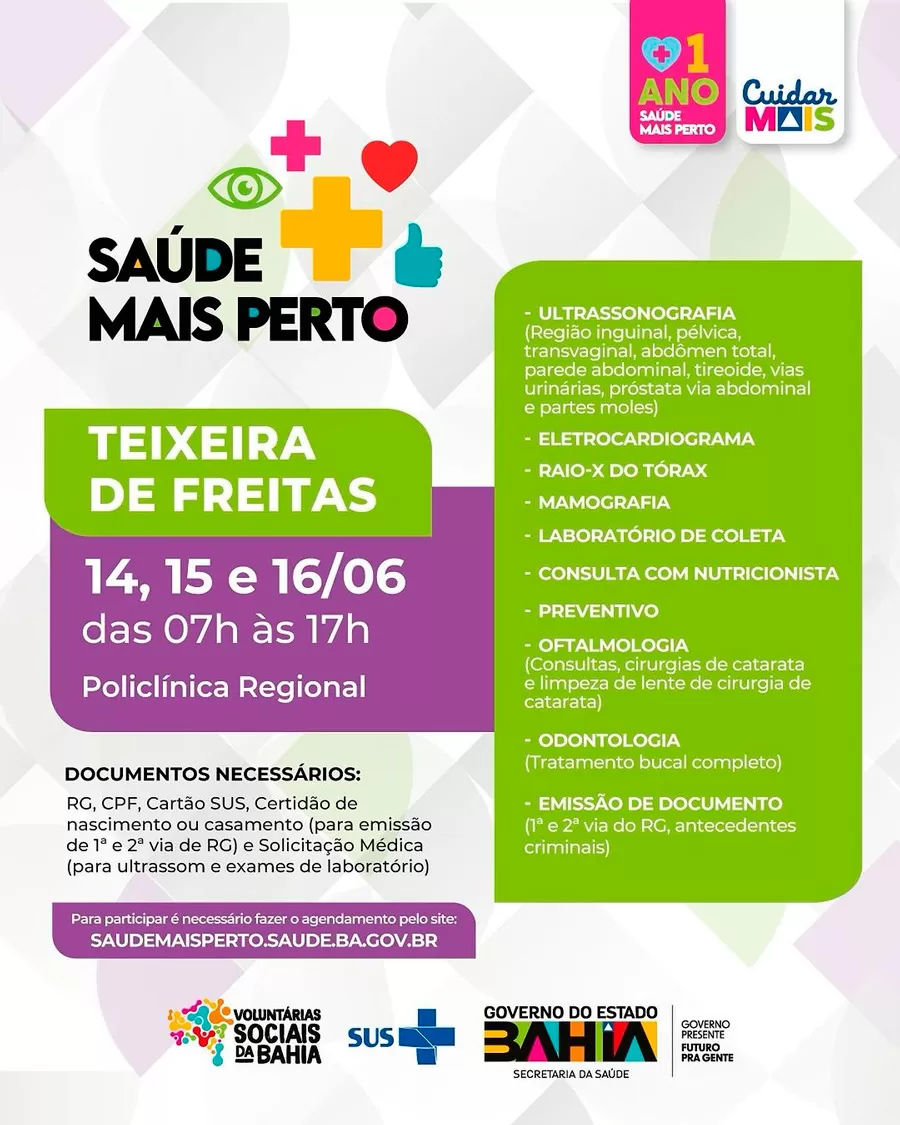 Sesab promove Feira Saúde Mais Perto em Teixeira de Freitas
