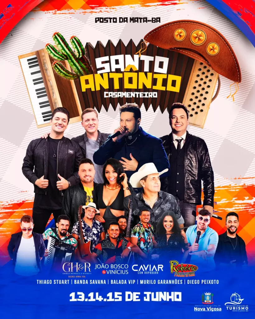 Hoje é dia de festa! Conheça as atrações do Santo Antônio Casamenteiro em Posto da Mata