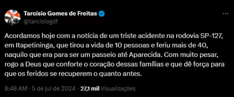 Acidente com ônibus no interior de SP deixa 10 mortos e mais de 40 feridos