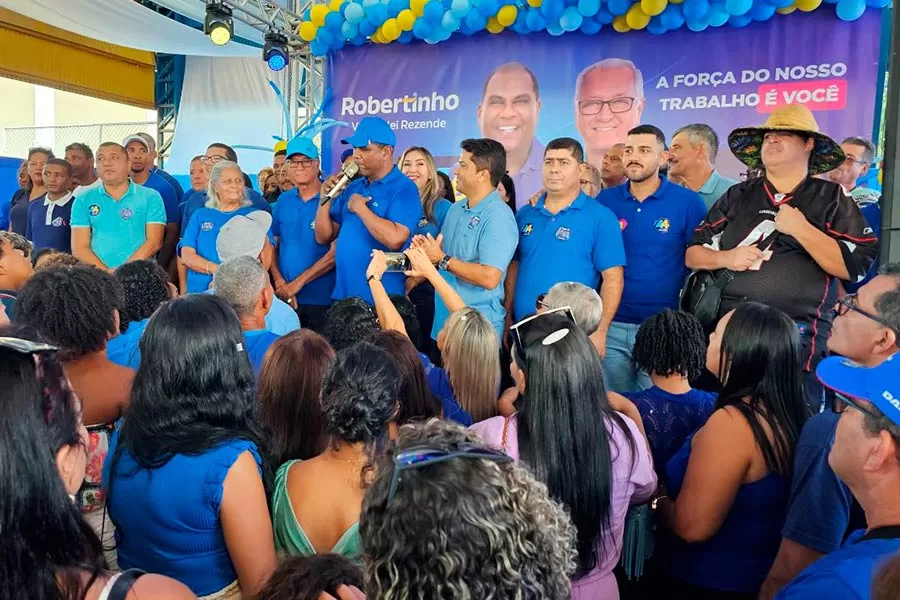 Grande festa do União Brasil em convenção oficializa Robertinho e Vanderlei Rezende em Mucuri