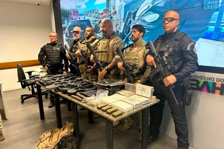 Forças da segurança da Bahia estabelecem novo recorde de apreensões de fuzis