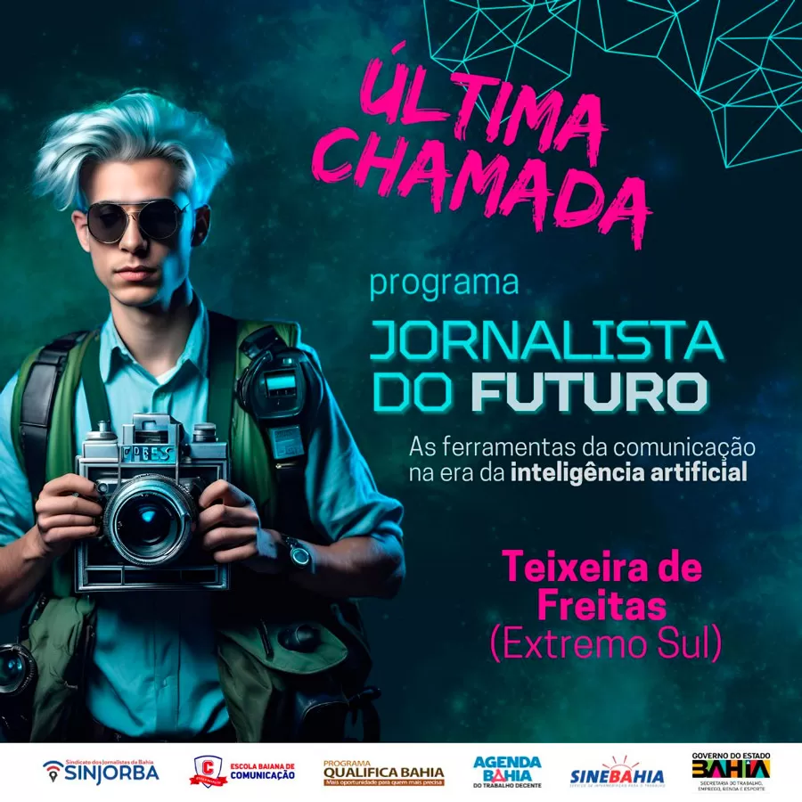 Curso Jornalismo e Inovação começa dia 21/11 em Feira de Santana e Teixeira de Freitas