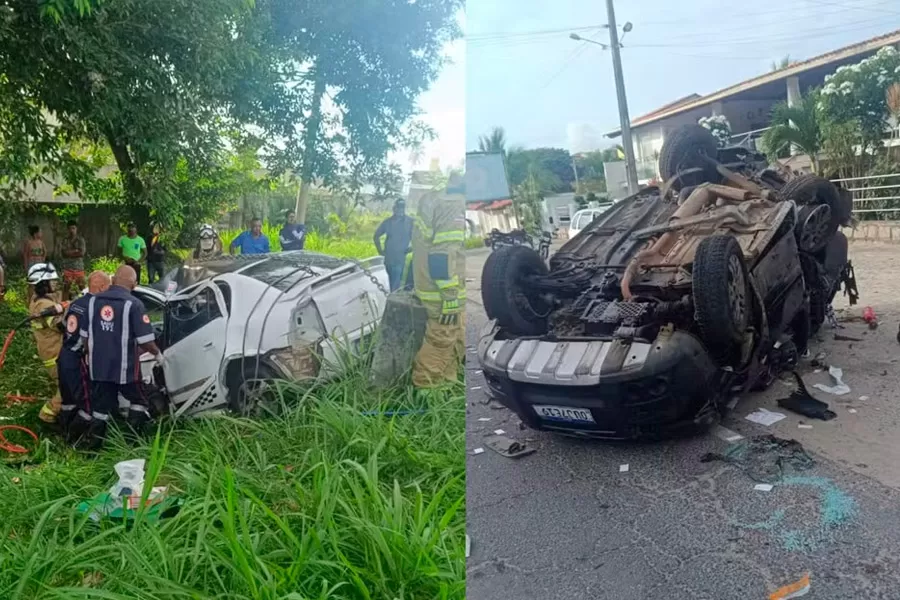 Bebê morre e seis pessoas ficam feridas após batida entre carros no sul da Bahia