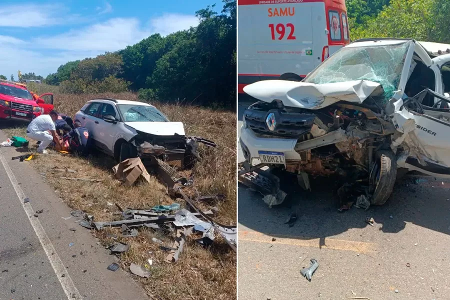 Policial militar morre e outras duas pessoas ficam gravemente feridas em acidente de carros