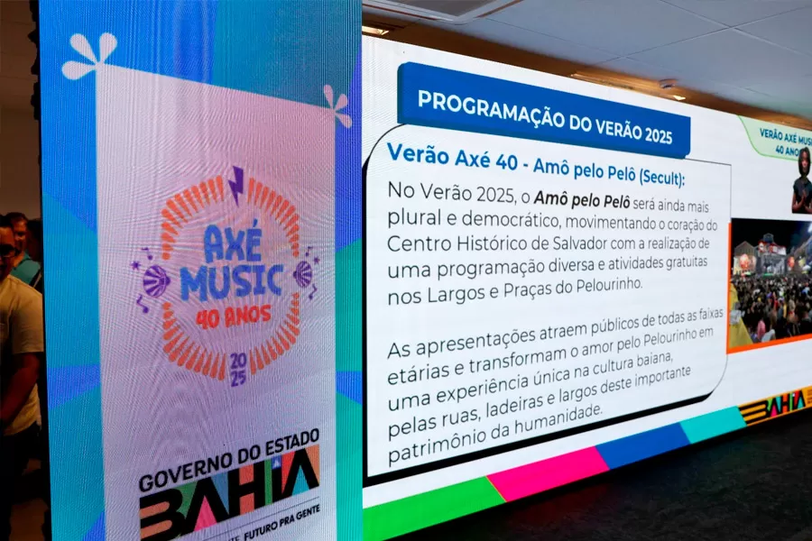 Governo do Estado lança o “Verão Axé 40” com movimentação artística e cultural em Salvador Governo do Estado lança o “Verão Axé 40” com movimentação artística e cultural em Salvador