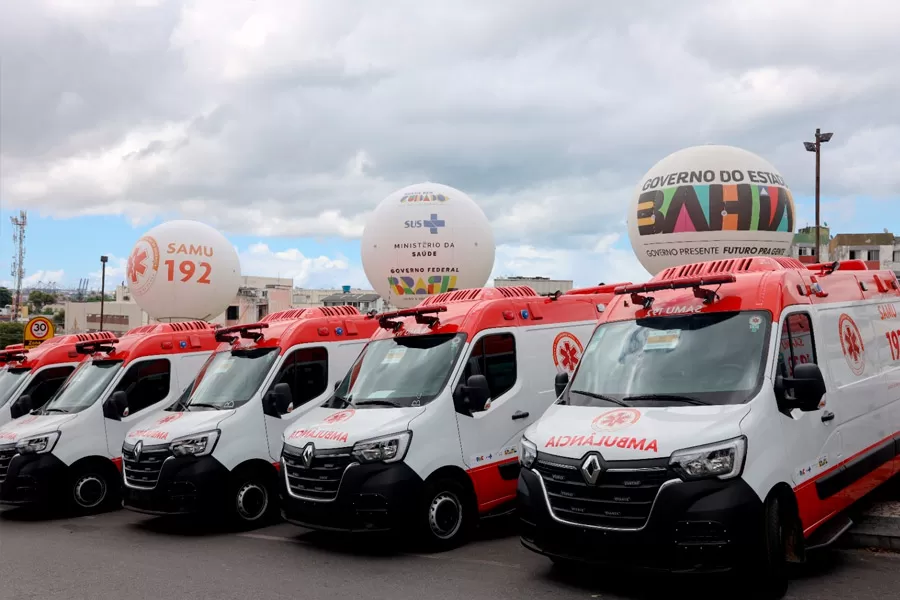 Bahia recebe mais 80 ambulâncias do Samu para cobertura em 73 cidades