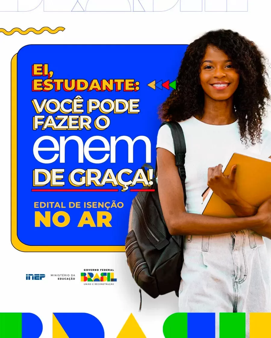 ENEM 2025: isenção da taxa de inscrição pode ser pedida até 25 de abril