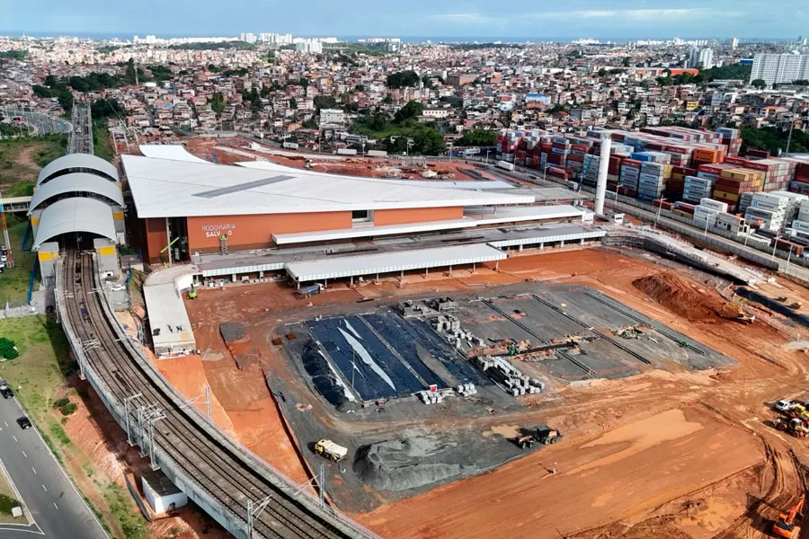 Obras da nova Rodoviária de Salvador chegam a 84% de execução Obras da nova Rodoviária de Salvador chegam a 84% de execução