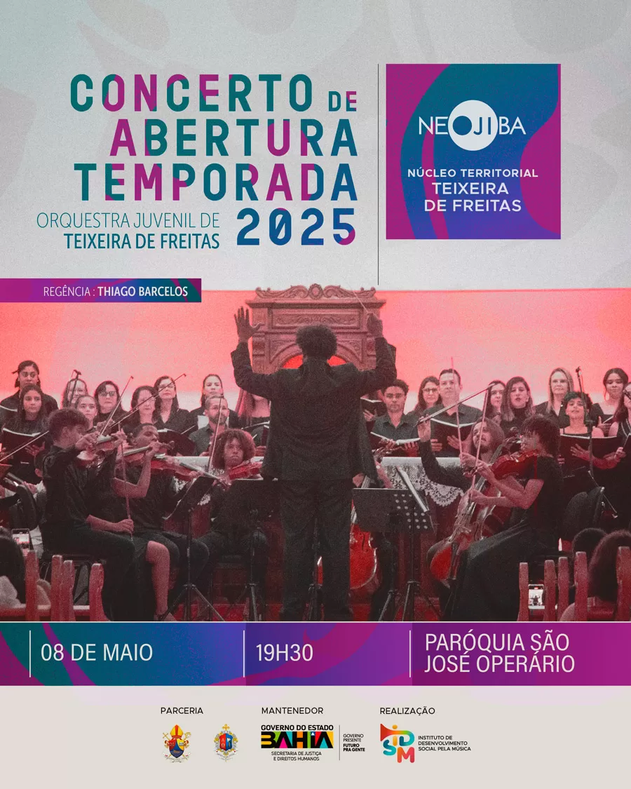 NEOJIBA Teixeira de Freitas abre temporada 2025 com obras de Mahler e Tchaikovsky