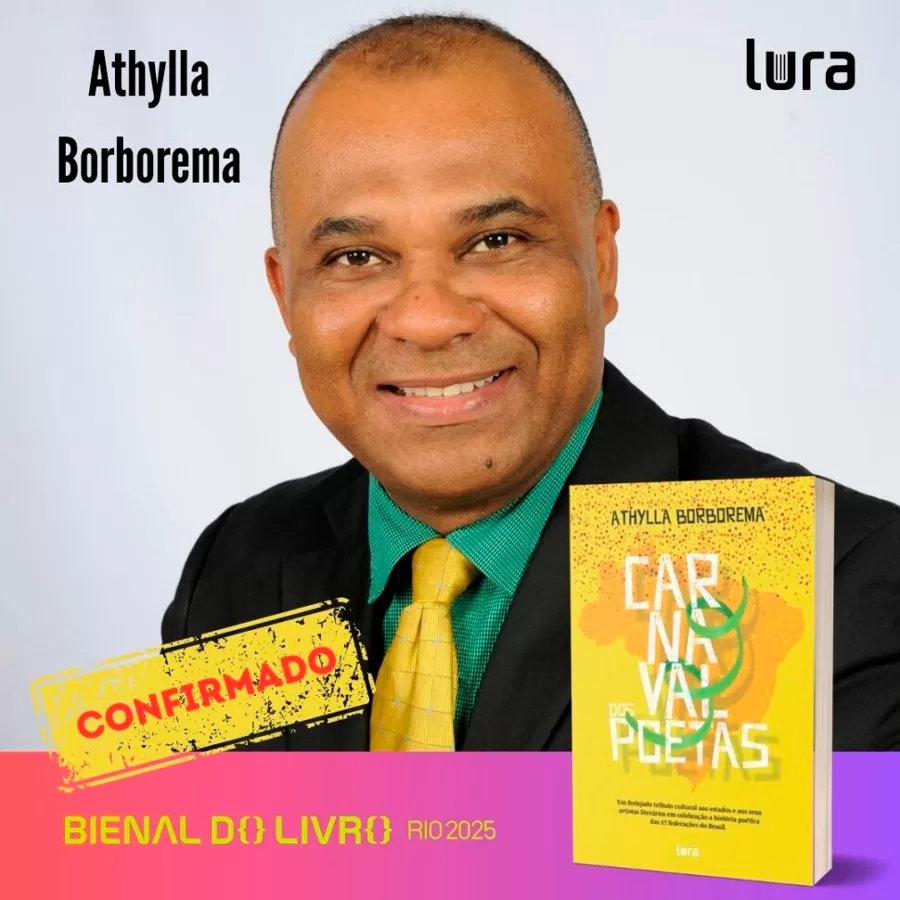 Athylla Borborema lança novo livro na 22ª Bienal Internacional do Rio de Janeiro