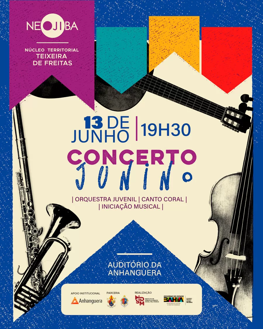 Música e Alegria Junina com o Concerto do NEOJIBA Teixeira de Freitas