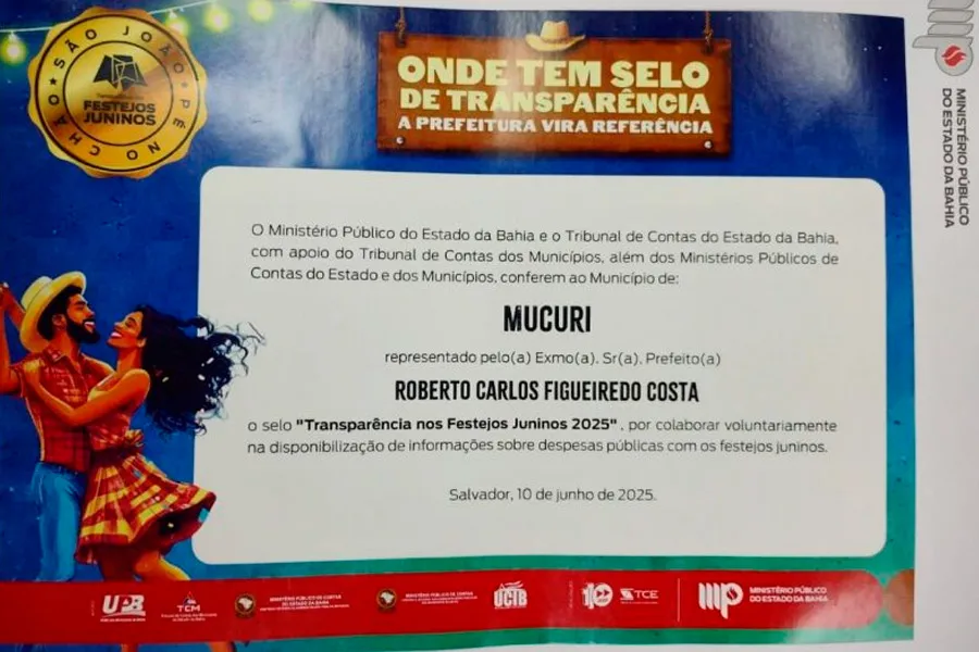 Prefeitura de Mucuri anuncia atrações musicais do 28º Forró do Peroá, de 27 a 29 de junho