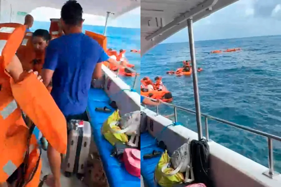 Catamarã com destino a Morro de São Paulo colide com barco em alto-mar