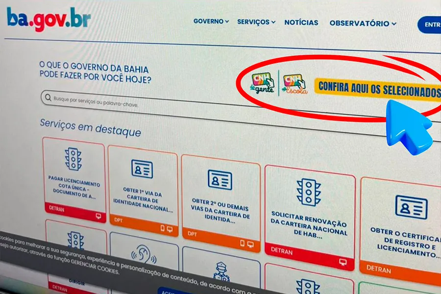 Governo do Estado divulga lista dos selecionados nos programas CNH da Gente e CNH na Escola