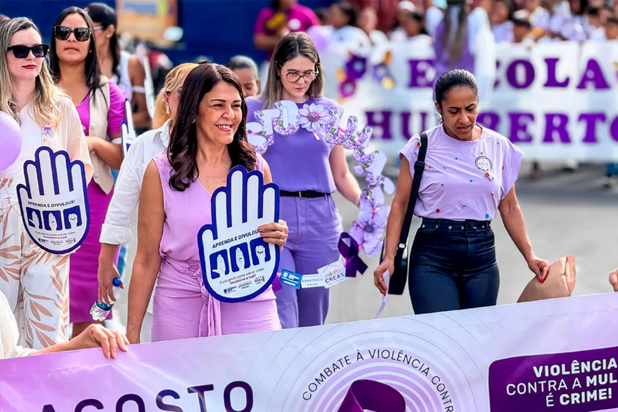 Prefeitura de Medeiros Neto se une em Caminhada de Conscientização pelo Agosto Lilás
