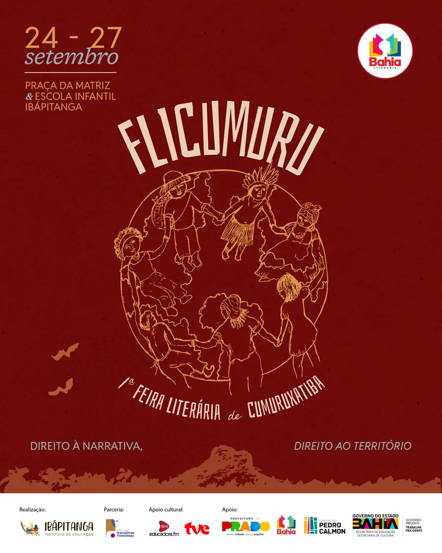 Cumuruxatiba recebe sua 1ª Feira Literária, a FLICUMURU, que traz o tema “Direito à narrativa, direito ao território”