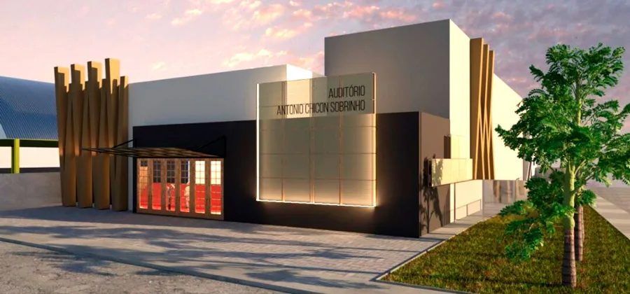 Em obra: auditório da Escola Antônio Chicon Sobrinho fortalece educação e cultura