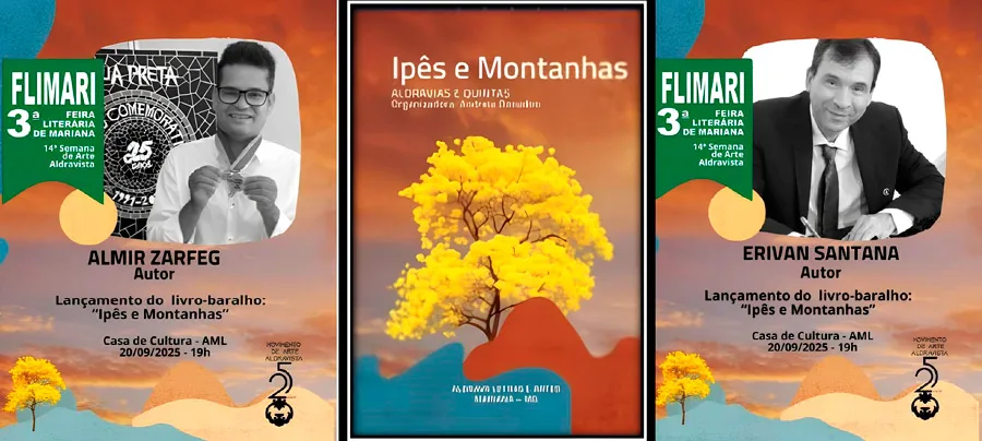 Lançamento do livro “Ipês e Montanhas” será o ponto alto da 14ª Semana de Arte Aldravista; autores teixeirenses incluídos 