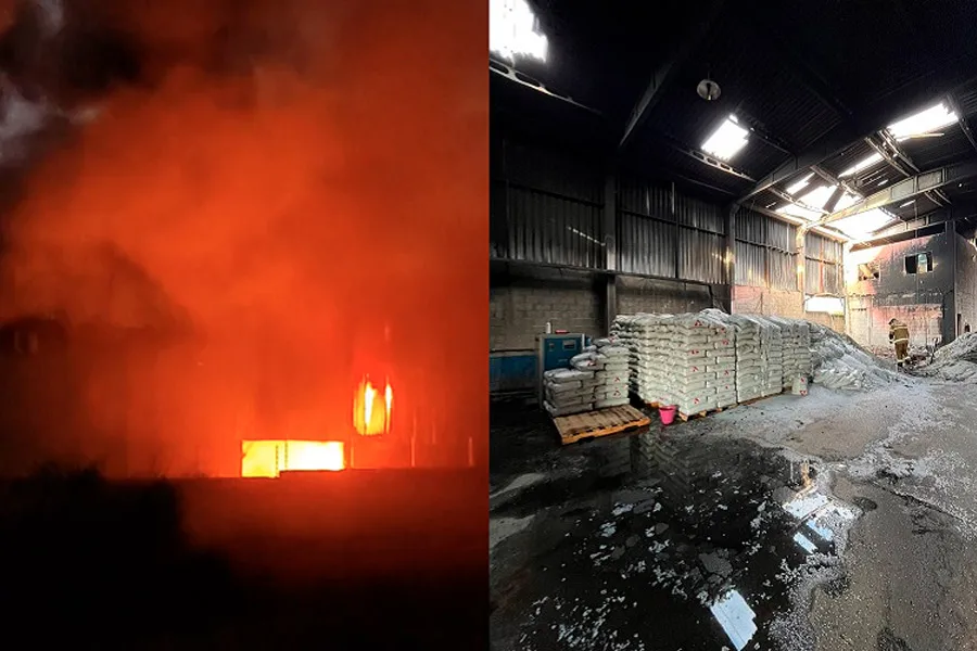 Bombeiros controlam incêndio em galpão no Polo Industrial de Teixeira de Freitas