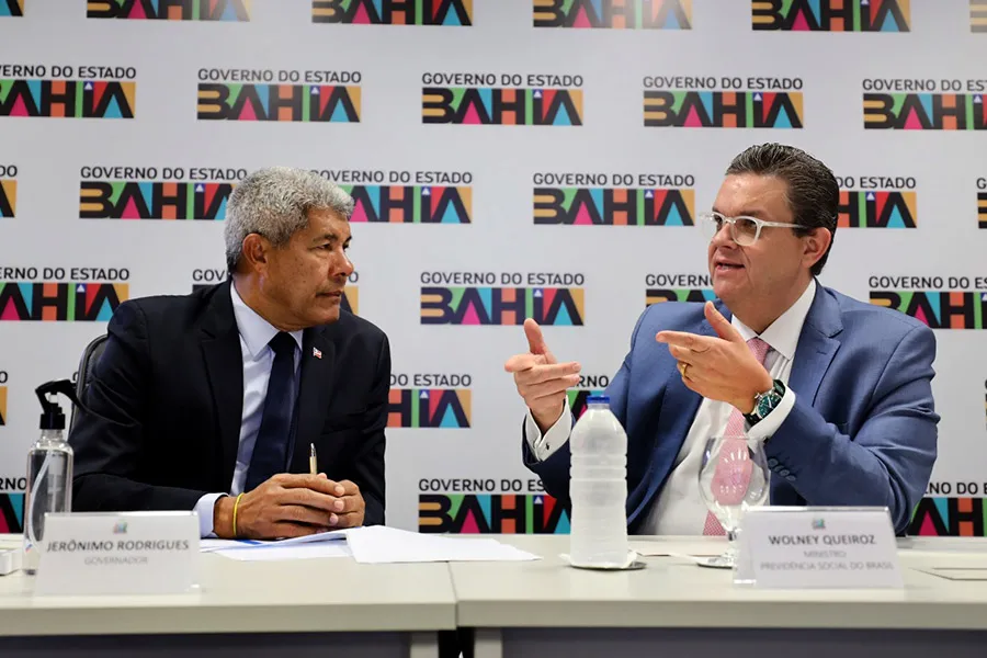Em reunião com ministro da Previdência Social, Jerônimo Rodrigues debate avanços e a chegada de novos peritos médicos para a Bahia