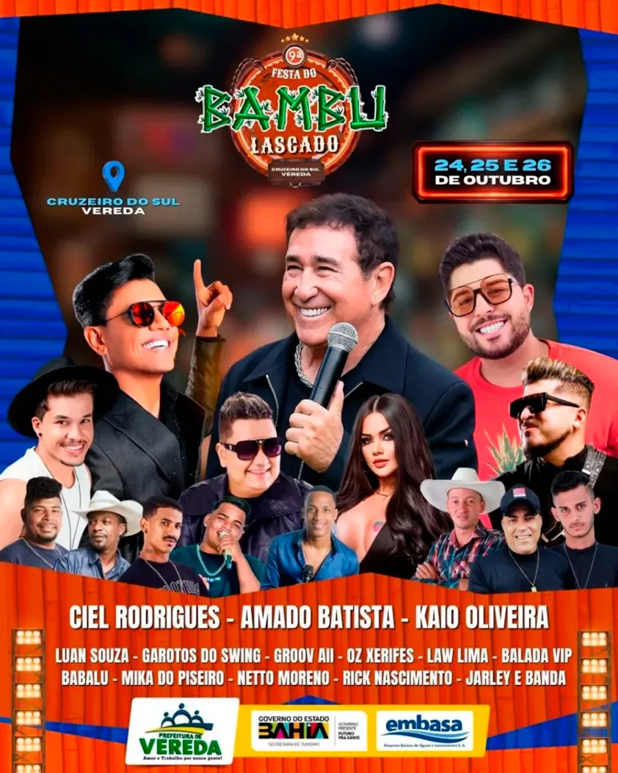 Vereda anuncia 9ª Festa do Bambu Lascado com Amado Batista e grandes atrações