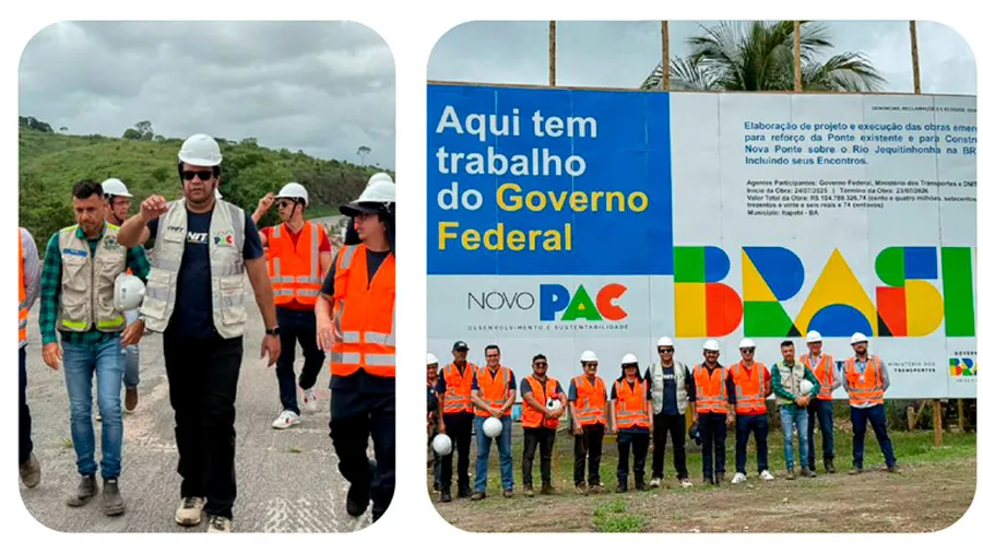 DNIT realiza vistoria na ponte sobre o Rio Jequitinhonha, na BR-101