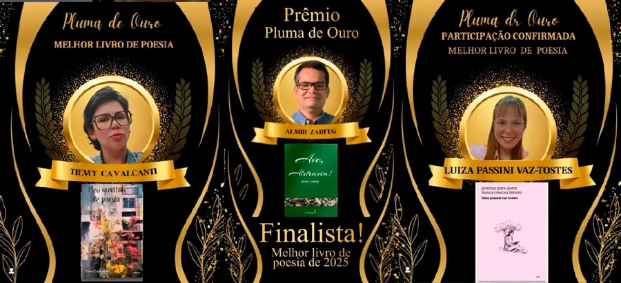 Almir Zarfeg ganha o Prêmio Pluma de Ouro com a obra poética “Ave, Aldravia!”
