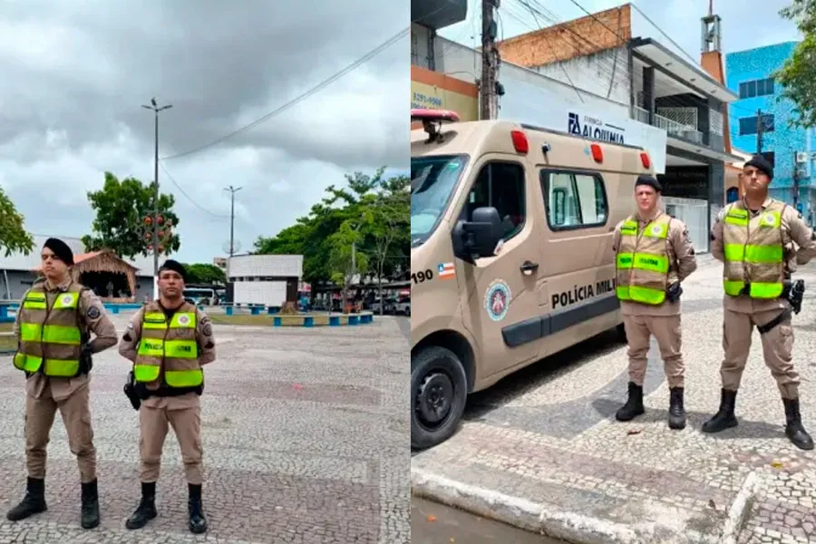 Polícia Militar reforça segurança no comércio de Teixeira de Freitas durante o Natal
