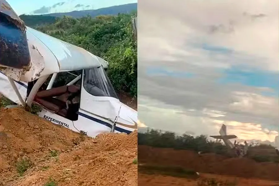 Irmão de deputado federal e piloto ficam feridos após avião fazer pouso forçado em Guanambi