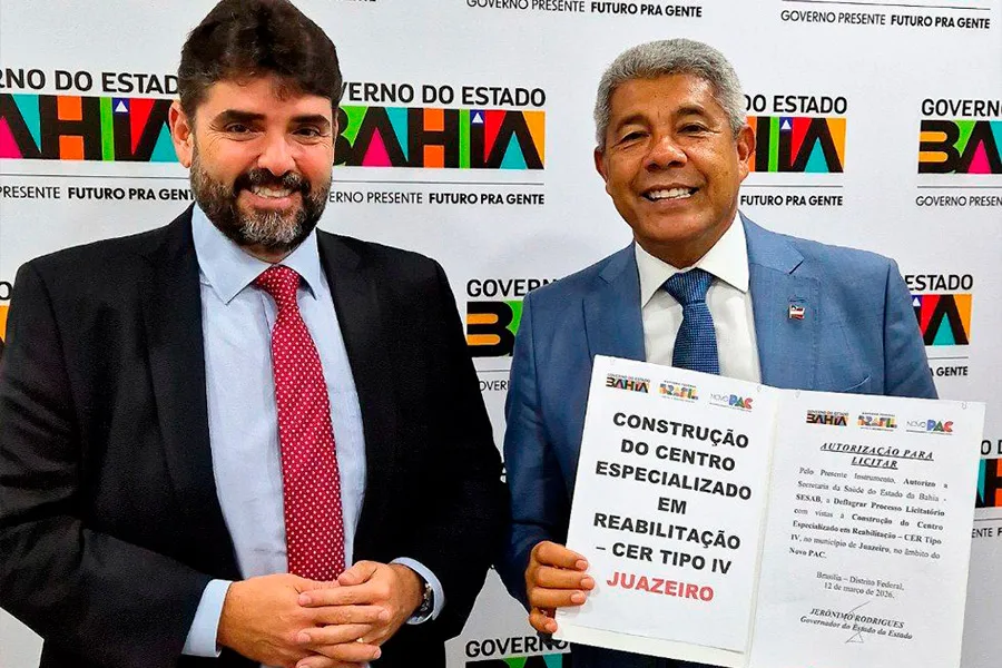 Em Brasília, Jerônimo autoriza construção de Centro Especializado em Reabilitação no município de Juazeiro, no âmbito do Novo PAC