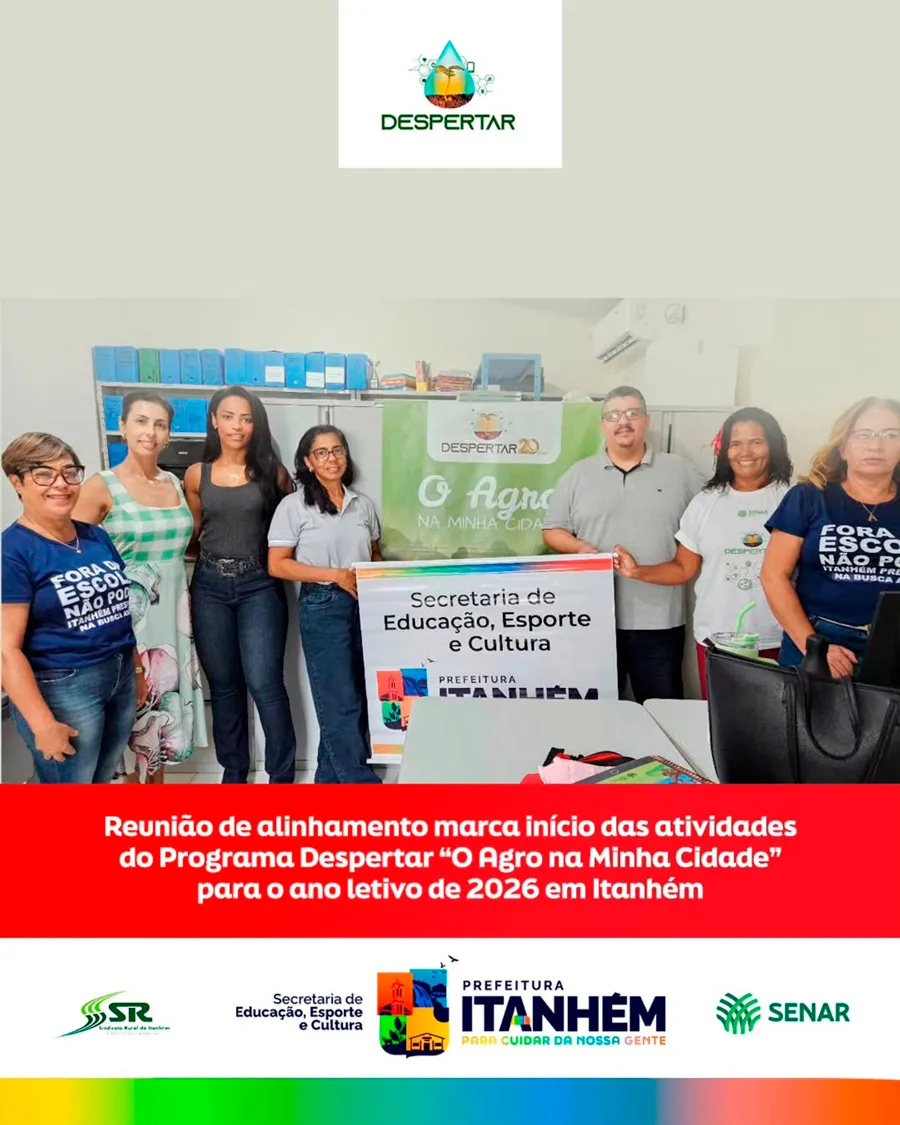 Itanhém inicia planejamento do Programa Despertar o Agro para o ano letivo de 2026