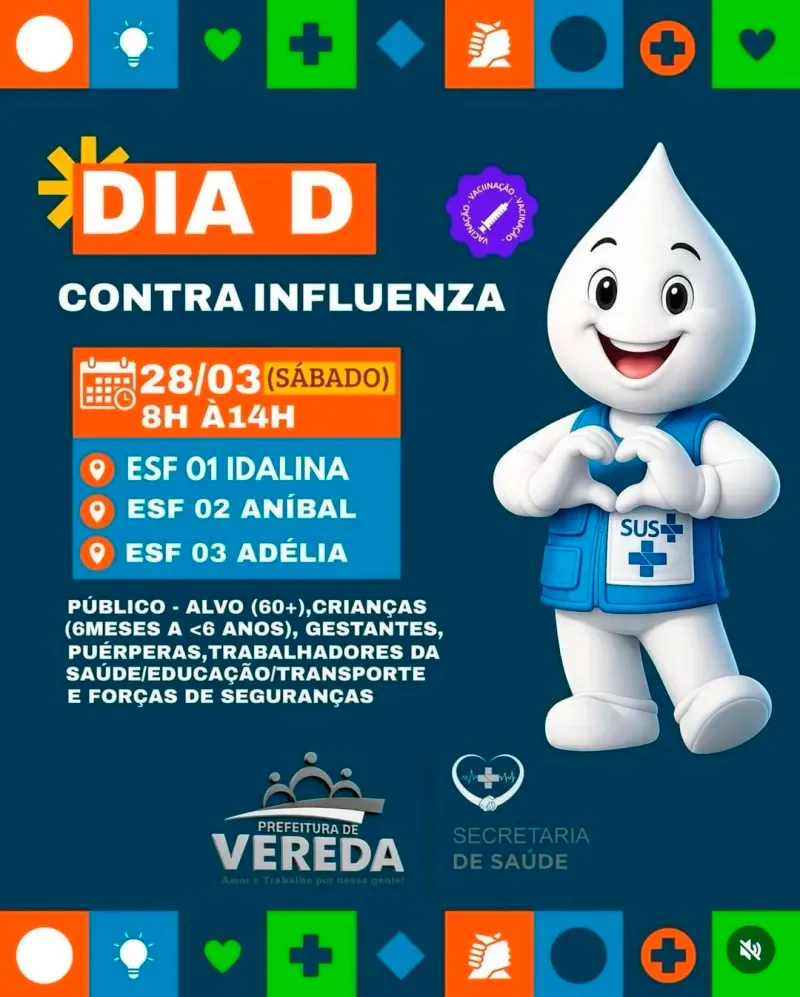 Vereda intensifica combate à gripe com Dia “D” de vacinação