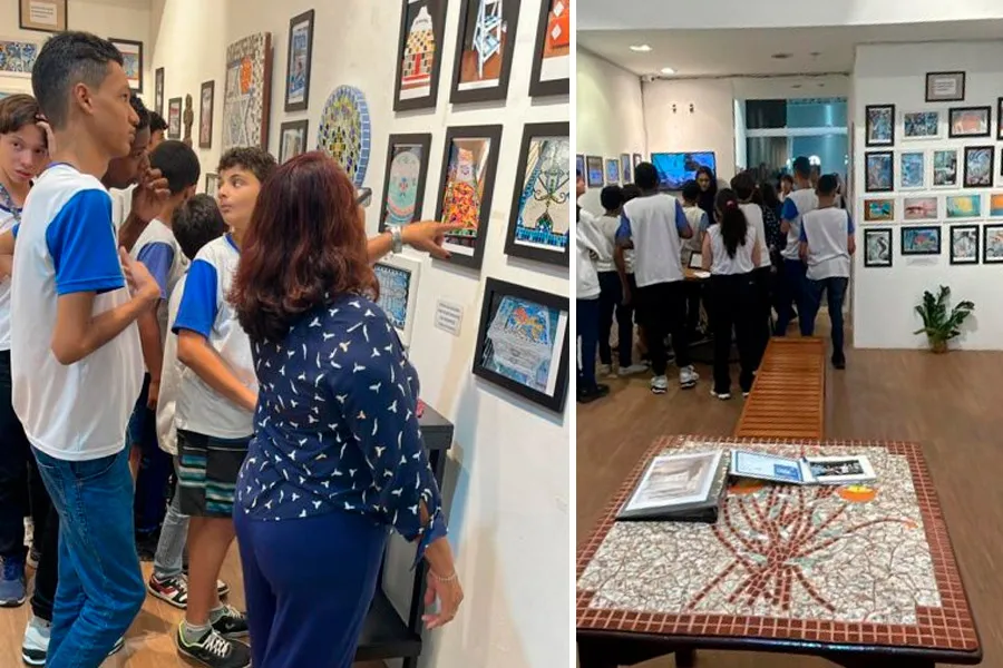 Visita à Exposição In Memoriam do artista Marcos Sobral emociona estudantes da Rede Municipal