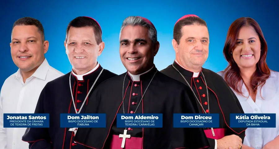 Diocese de Teixeira convida Kátia Oliveira e Jonatas Santos para posse de novo bispo