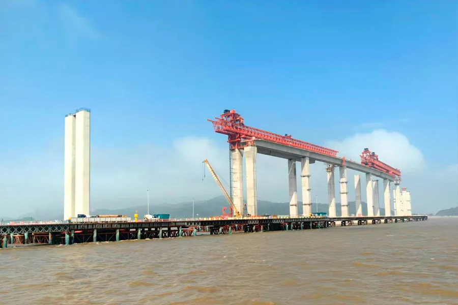 Plataforma com tecnologia chinesa e inédita na América Latina marca início das obras da Ponte Salvador-Itaparica