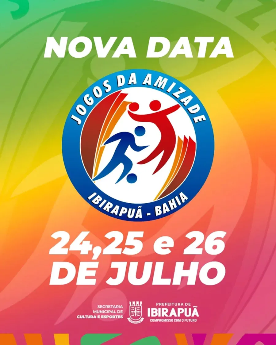 Devido à final da Copa, Jogos da Amizade 2026 de Ibirapuã têm nova data e serão de 24 a 26 de Julho