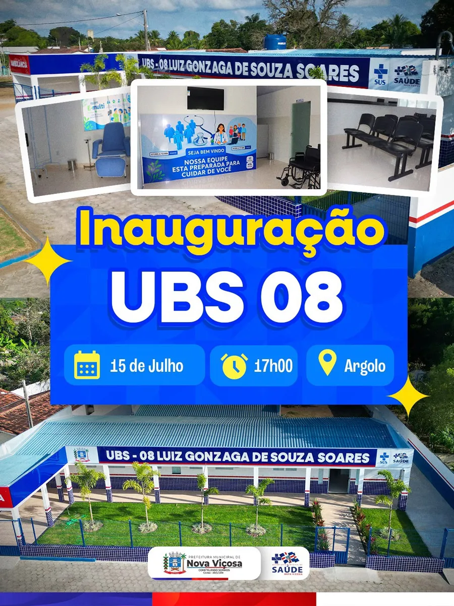 Mais saúde para Argolo: Prefeitura entrega nova UBS à população nesta quarta-feira (15/07)