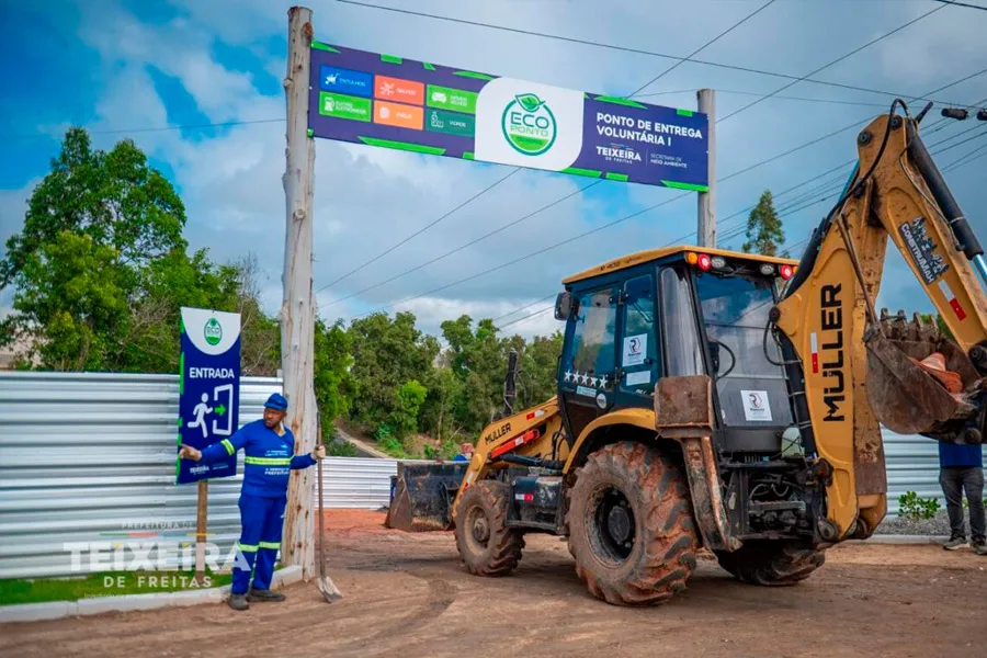 Ecoponto em Teixeira de Freitas: local de descarte e oportunidade de geração de renda