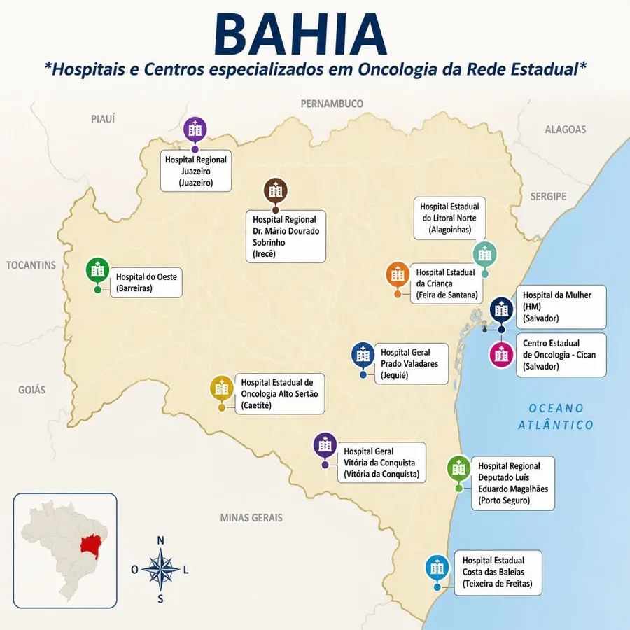 Estado da Bahia consolida rede pública de atendimento oncológico em todas as regiões do estado