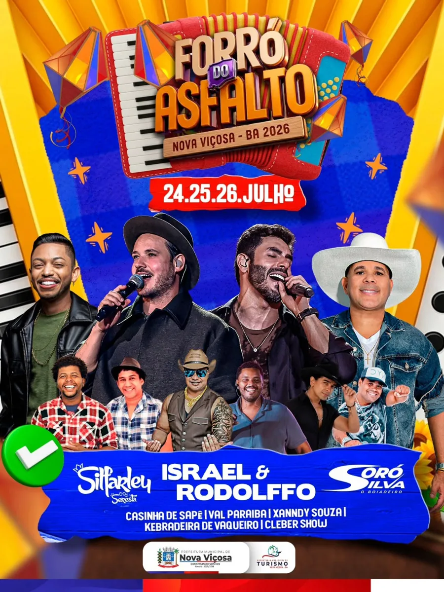 Forró do Asfalto 2026 promete agitar Nova Viçosa com grandes shows e tradição nordestina