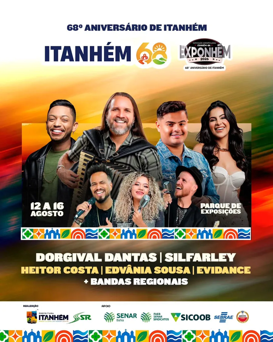 EXPONHÉM 2026 celebra os 68 anos de Itanhém com cinco dias de festa