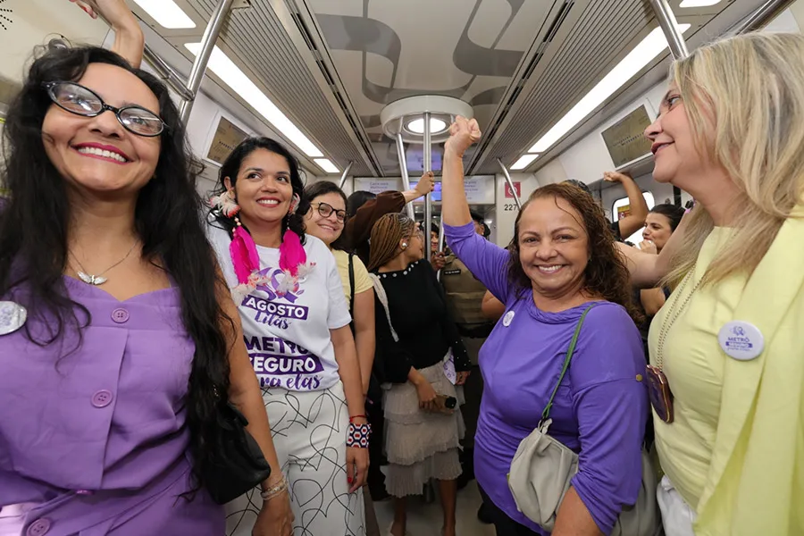 Estado da Bahia lança campanha Agosto Lilás com Vagão das Mulheres no metrô de Salvador