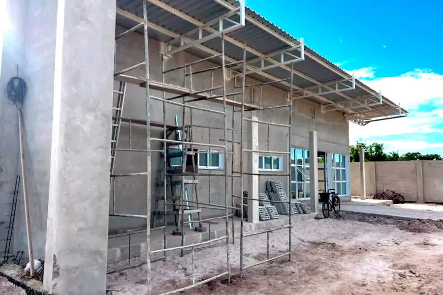 Prefeitura de Nova Viçosa avança com obras de construção de nova Unidade Básica de Saúde