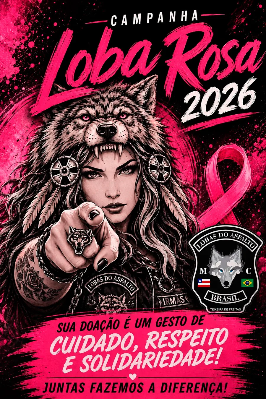 Lobas do Asfalto fortalece protagonismo feminino sobre duas rodas e prepara 4ª edição do Loba Rosa