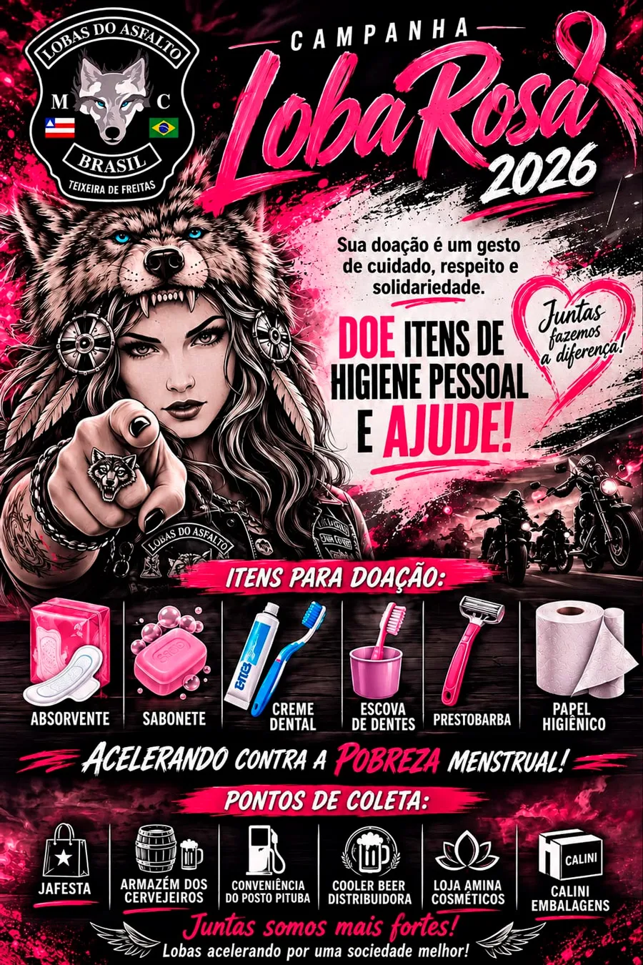 Lobas do Asfalto fortalece protagonismo feminino sobre duas rodas e prepara 4ª edição do Loba Rosa